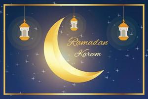 illustration design to celebrate the month of Ramadan vector