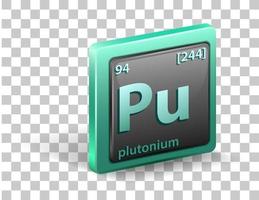 Plutonium chemical element vector