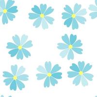 gráfico de patrón de flor botánica floral transparente. diseño perfecto para fondo, papel tapiz, álbum de recortes y textil. diseño de superficie vector