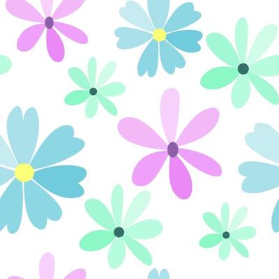 Seamless Floral Botanical Flower Pattern Vector Graphic