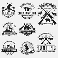 Hunting Badges Logos vector design templates set
