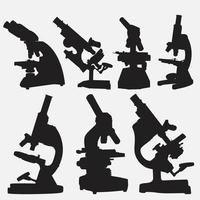 conjunto de plantillas de diseño de vector de microscopio