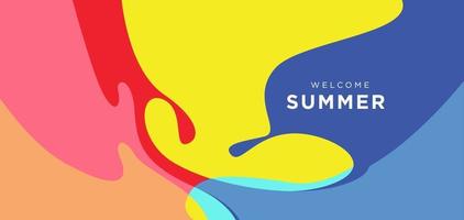 Vector colorful fluid and liquid summer background banner