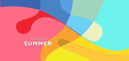 Vector colorful fluid and liquid summer background banner