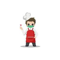 Ilustración vectorial diseño de personajes de chef gráfico vector