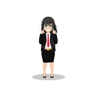 Beautiful Businesswoman character vector illustration