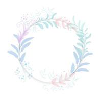 Hand painted decorative floral watercolour circular border design vector