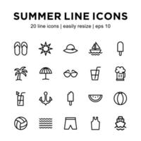 Summer icon template vector