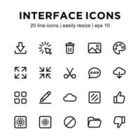 Interface icon template vector