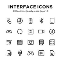 Interface icon template vector