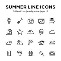 Summer icon template vector