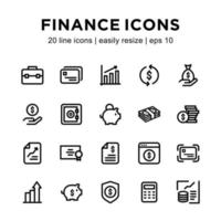 Finance icon template vector