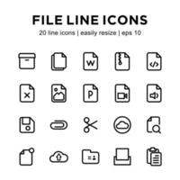 File icon template vector