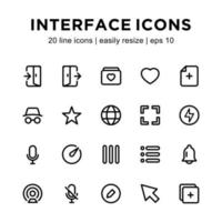 Interface icon template vector