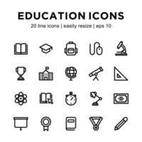 Education icon template vector