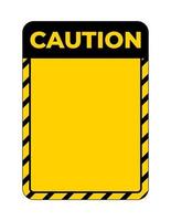 símbolo icono de signo de precaución amarillo sobre fondo blanco vector