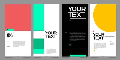 Vector banner design template minimalist style for brand