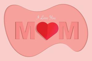 Happy Mother's Day Paper Background vector