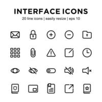 Interface icon template vector