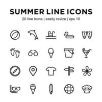 Summer icon template vector