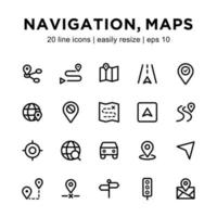 Navigation or map icon template vector