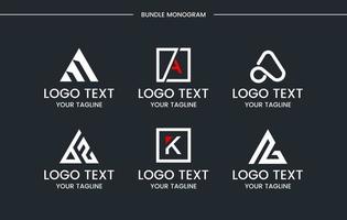 Monogram set logo design vector