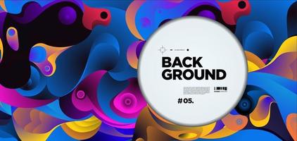 Vector colorful abstract gradient fluid and liquid background