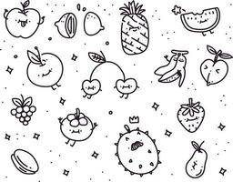 vegetable doodle style . imagination drawing style vector