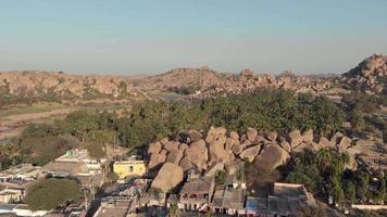 4k-bilder av den forntida byn Hampi, Indien video