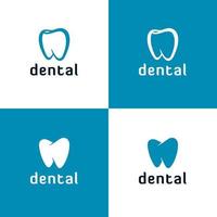 conjunto de logotipos de odontología mínima vector