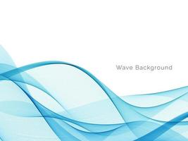 Abstract blue wave design decorative background vector