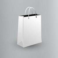 Empty shopping bag mockup design template.