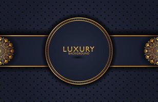 Luxury elegant background with gold element on dark surface. Business presentation layout vector