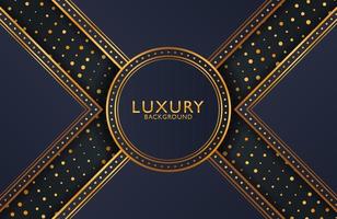 Luxury elegant background with gold element on dark surface. Business presentation layout vector