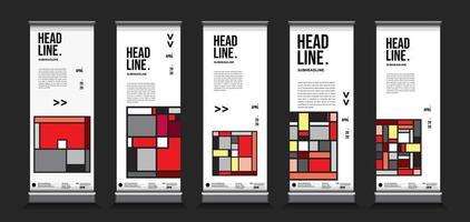 Vector colorful geometric roll up banner