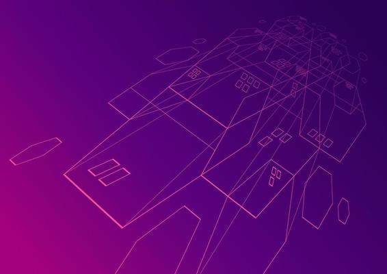 Abstract futuristic line techno background.
