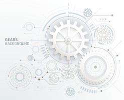 Gears background white color vector illustrations.