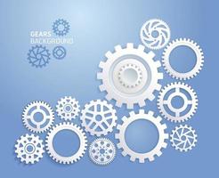 Gears background white color vector illustrations.