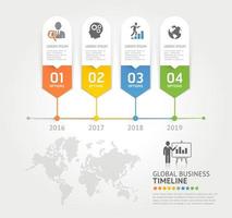 Business timeline elements template. Vector illustrations. Can be used for workflow layout, banner, diagram, number options, web design, infographic template.