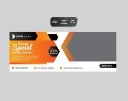 Food and restaurant banner template vector