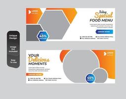 Conjunto de banners de comida saludable moderna vector