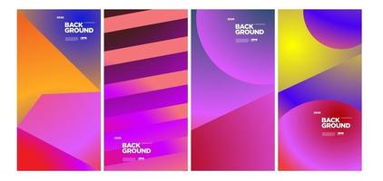 Vector colorful geometric and curve background