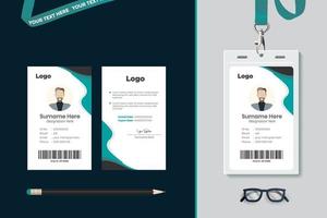 simple Id card template design with vector