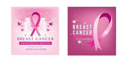 campaña del mes de concientización sobre el cáncer de mama vector