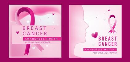 Breast cancer awareness month campaign vector