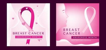 Breast cancer awareness month campaign vector