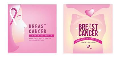 Breast cancer awareness month campaign vector