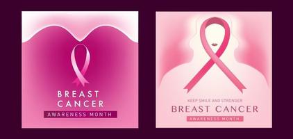 Breast cancer awareness month campaign vector