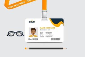 simple Id card template design vector