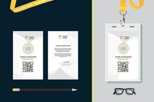 simple Id card template design vector